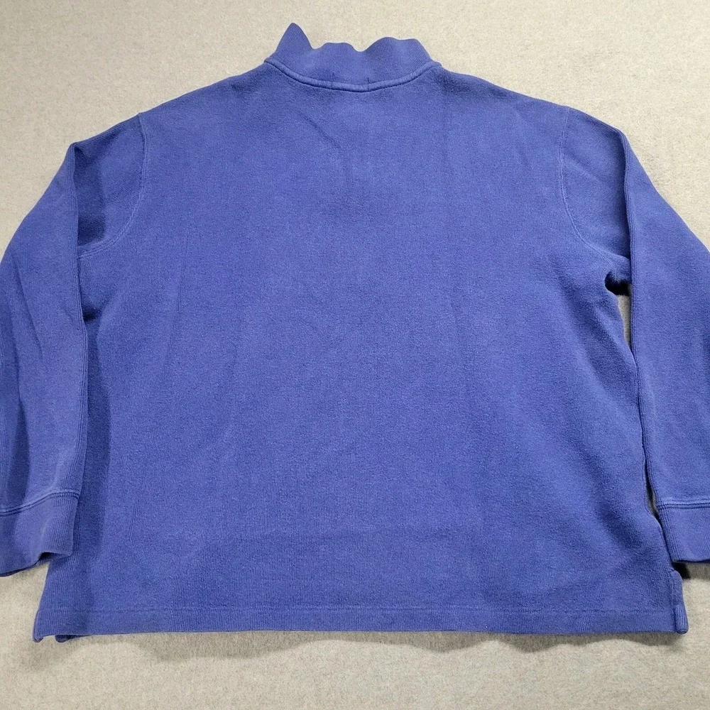 Polo Ralph Lauren Mens XL Blue 100% Cotton 1/4 Zip Pullover Sweater Pony Logo